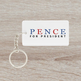 Modern Blue Red Mike Pence voor President Sleutelhanger