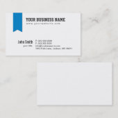 Modern Blue Ribbon Header Visitekaartje (Voorkant / Achterkant)