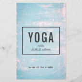Modern Blue Roos Scratches Yoga Instructor Flyer (Voorkant)