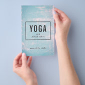 Modern Blue Roos Scratches Yoga Instructor Flyer (Hand)