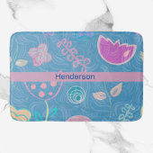 Modern Blue Roze en Paarse Floral Tulip Badmat