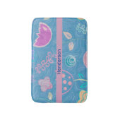 Modern Blue Roze en Paarse Floral Tulip Badmat (Voorkant Verticaal)