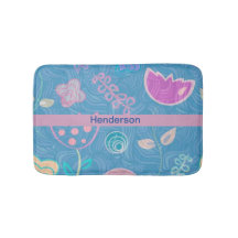 Modern Blue Roze en Paarse Floral Tulip