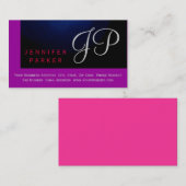 Modern Blue Roze Paars Eenvoudig Visitekaartje (Voorkant / Achterkant)