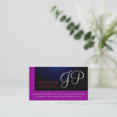 Modern Blue Roze Paars Eenvoudig Visitekaartje (Staand voorkant)
