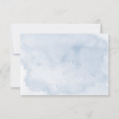 Modern Blue & Rust Waterverf Vlinders Bruiloft Save The Date (Achterkant)