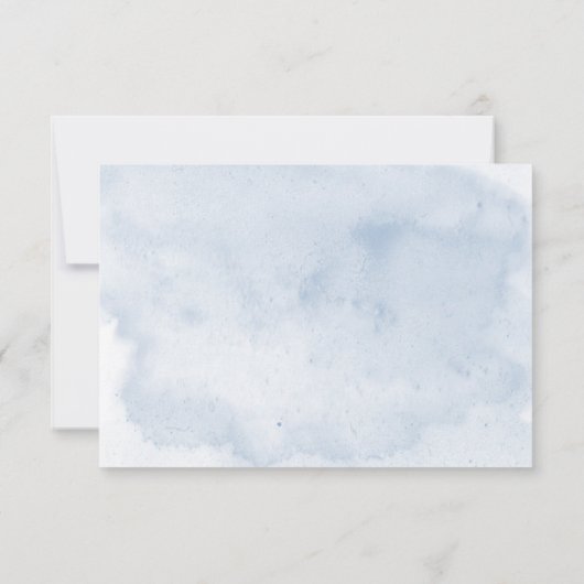 Modern Blue & Rust Waterverf Vlinders Bruiloft Save The Date (Achterkant)