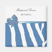 Modern Blue Save the Date Magneet (Voorkant)
