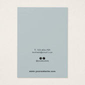 Modern Blue Script Jewelry Earring Display Kaart (Achterkant)