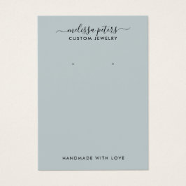 Modern Blue Script Jewelry Earring Display Kaart