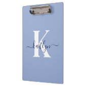 Modern Blue Script-monogram Klembord (Links)
