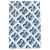 Modern Blue SENIOR Graduation Medium Cadeauzakje (Voorkant)