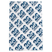 Modern Blue SENIOR Graduation Medium Cadeauzakje (Achterkant)