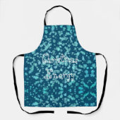 Modern Blue Shading Snowflake All-Over Print Schor Schort (Voorkant)