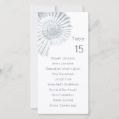 Modern Blue Shell Beach Wedding Seating Chart (Voorkant)