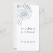 Modern Blue Shell Beach Wedding Seating Chart (Achterkant)