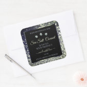 Modern Blue Silver Glitter Product Labels Diamonds (Envelop)