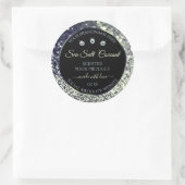 Modern Blue Silver Glitter Product Labels Diamonds (Tas)