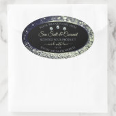 Modern Blue Silver Glitter Product Labels Diamonds (Tas)