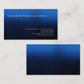 Modern Blue Simple Plain Visitekaartje (Voorkant / Achterkant)
