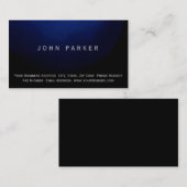 Modern Blue Simple Visitekaartje (Voorkant / Achterkant)