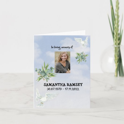 Modern Blue Sky condoleense kaart (Voorkant)