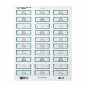 Modern Blue Snowflake-adres Etiket (Full Sheet)