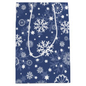 Modern Blue Snowflake kerstfeestdag cadeautas (Voorkant)