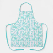 Modern Blue Snowflake Pattern Snow Kerstmis Schort (Voorkant)