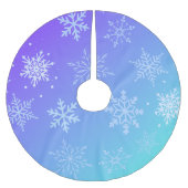 Modern Blue Snowflakes  Kerstboom Rok (Voorkant)