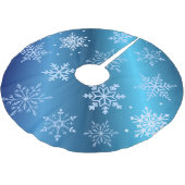 Modern Blue Snowflakes  Kerstboom Rok (Gekanteld)