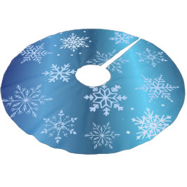 Modern Blue Snowflakes Kerstboom Rok