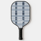 Modern Blue Soft-naam Pickleball Paddle (Voorkant)