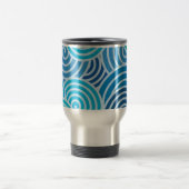 Modern Blue Spiral Pattern Reisbeker (Center)