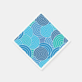 Modern Blue Spiral Pattern Servet (Hoek)