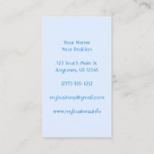 Modern Blue Squares Abstract Visitekaartje (Achterkant)