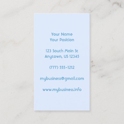 Modern Blue Squares Abstract Visitekaartje (Achterkant)