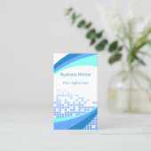 Modern Blue Squares Abstract Visitekaartje (Staand voorkant)