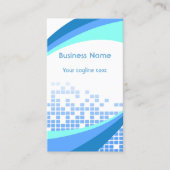 Modern Blue Squares Abstract Visitekaartje (Voorkant)