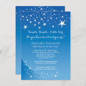 Modern Blue Star Boys Baby shower uitnodiging (Voorkant / Achterkant)