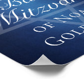 Modern Blue Star of David Welkom bij Bar Mitzvah Poster (Hoek)