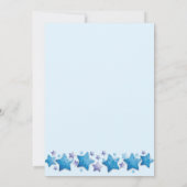 Modern Blue Stars BAPTISM Event Uitnodiging (Achterkant)