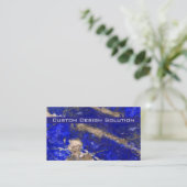 Modern Blue Stone visitekaartjes (Staand voorkant)