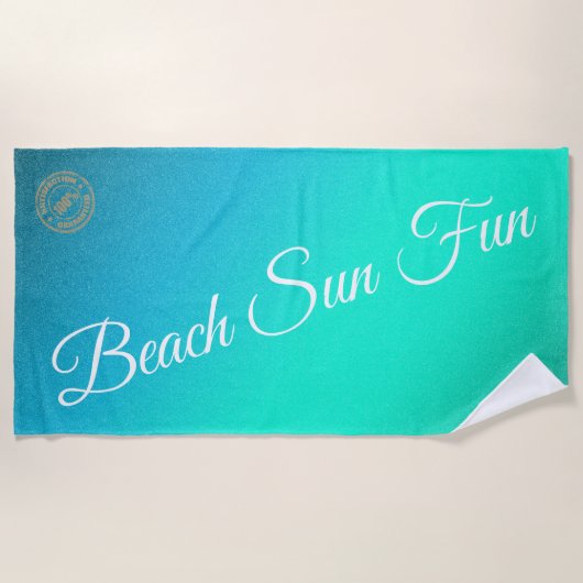 Modern Blue Strandlaken (Voorkant)