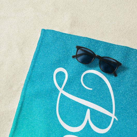 Modern Blue Strandlaken (In situ)