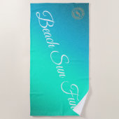 Modern Blue Strandlaken (Voorkant)