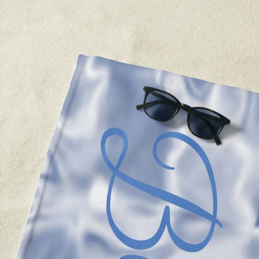 Modern Blue Strandlaken (In situ)