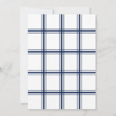 Modern Blue Stripe Graduation Party Kaart (Achterkant)