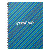 Modern Blue Striped Notitieboek (Voorkant)