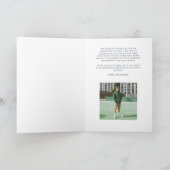 Modern Blue Stripes Graduation Thank You Bedankkaart (Binnen)